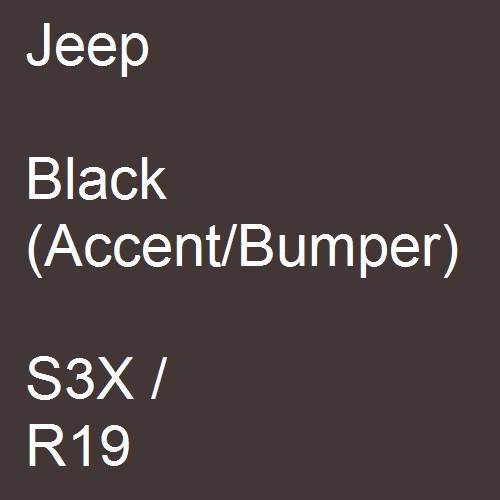 Jeep, Black (Accent/Bumper), S3X / R19.
